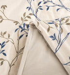 Tache Poplin Cotton Elegant Leaf Vine Cream Beige Duvet Cover (JHW-842)-4