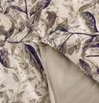 Tache Microfiber Abstract Wispy Leaf Taupe Grey Duvet Cover (JHW-843)-3