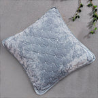 Tache Velvet Dreams Light Blue Plush Diamond Tufted Cushion Covers / Euro Sham (JHW-853LB)-2