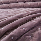 Tache Plush Dreams Purple Mauve Tufted Velvet Quilt Set (JHW-853P)-1