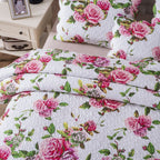 DaDa Bedding Romantic Roses Floral Bed in a Bag Set - Pink Cottage Bedding-2
