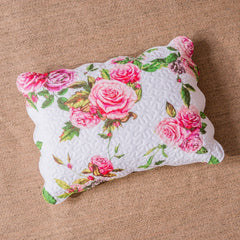 DaDa Bedding Romantic Roses Spring Floral Pink Scalloped Pillow Sham 1-Piece (JHW879)-1