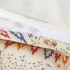 DaDa Bedding Cranberry Sage Floral Chevron Duvet Cover Set-2