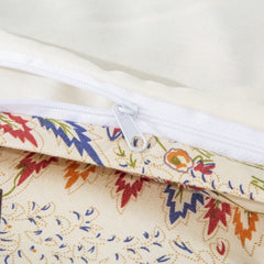 DaDa Bedding Cranberry Sage Floral Chevron Duvet Cover Set-2