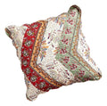 DaDa Bedding Bohemian Cranberry Sage Chevron Floral Euro Pillow Sham Cover, 26" x 26" (JHW924)-0