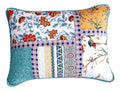 Tache Cotton Patchwork Blue Yellow Old World Hummingbirds Garden Pillow Sham (JHW-936)-0