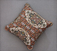 DaDa Bedding Rustic Earthy Cross Motif Folk Style Scalloped Euro Pillow Sham Cover, 26" x 26" (JHW944)-1