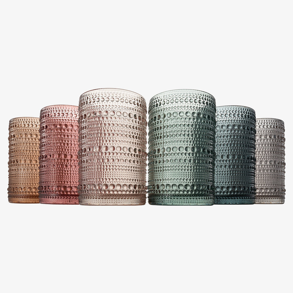 Beaded Highball Drinking Glasses | Set of 6