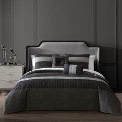 Bebejan Kyle Black 5 Piece Reversible Comforter Set
