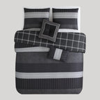 Bebejan Kyle Black 5 Piece Reversible Comforter Set