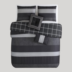 Bebejan Kyle Black 5 Piece Reversible Comforter Set