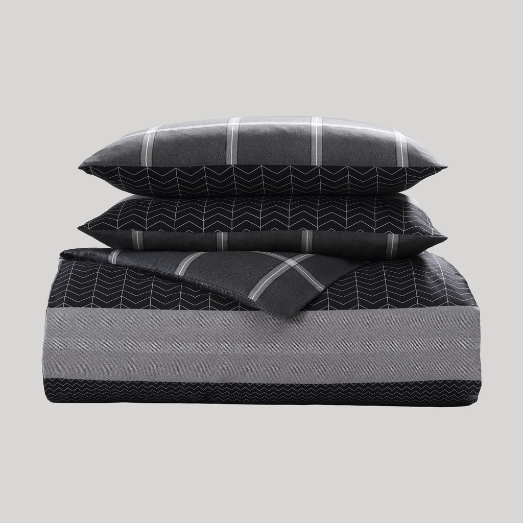 Bebejan Kyle Black 5 Piece Reversible Comforter Set