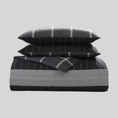 Bebejan Kyle Black 5 Piece Reversible Comforter Set