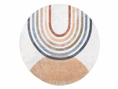 Low-Pile Giza Washable Rainbow Area Rug
