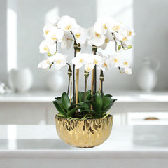 Faux Orchid Centerpiece Arrangement - 24"-0
