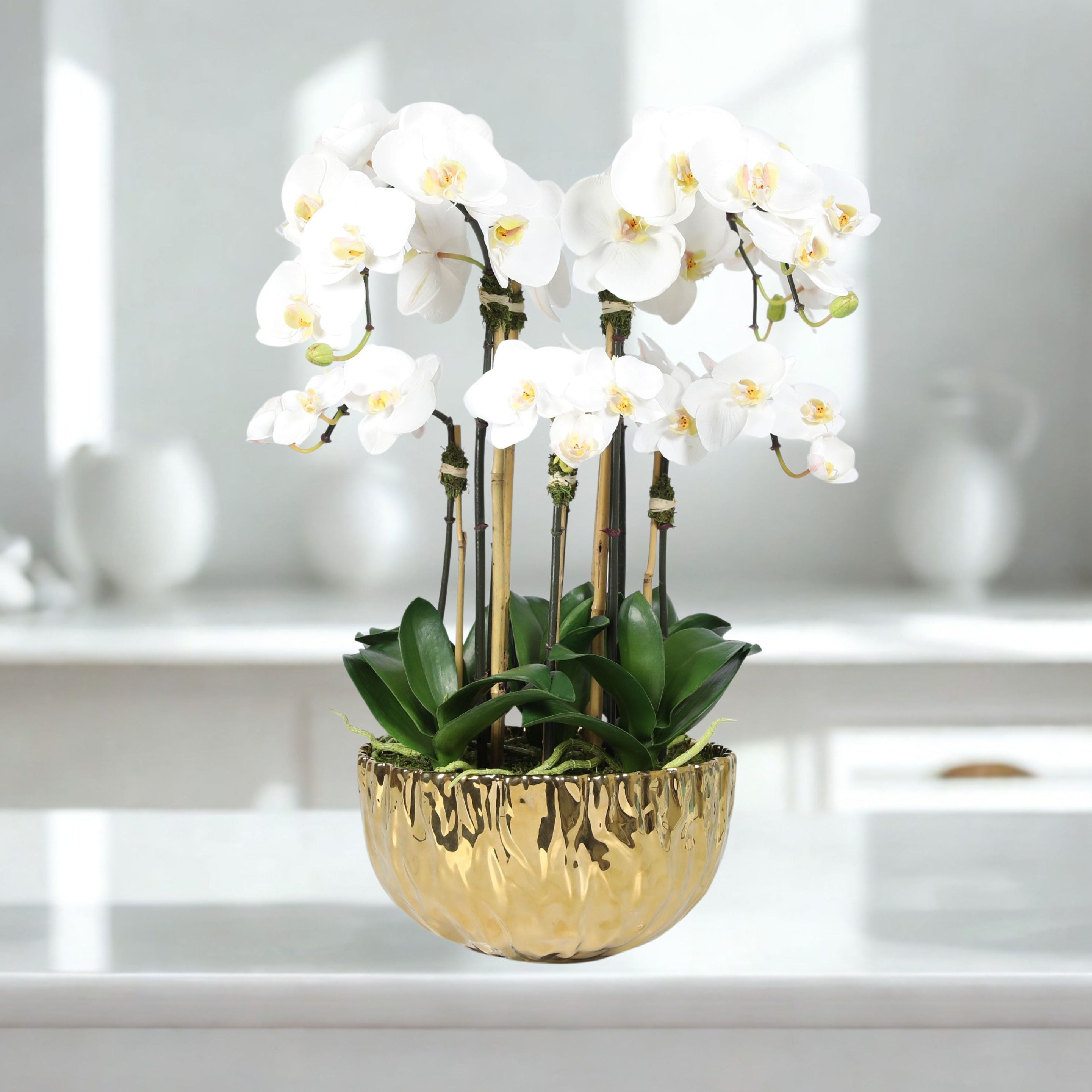 Faux Orchid Centerpiece Arrangement - 24"-0