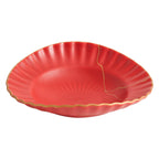 Luxury Red Ceramic Serving Bowl Set with Golden Rim – 9" / 11" / 13"-4