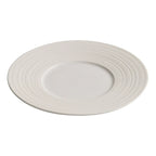 Minimalist Textured Ceramic Dinner Plate – White Modern Tableware-4