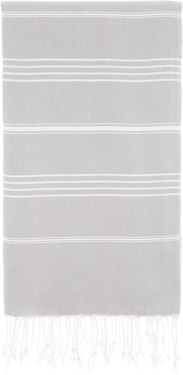 Monaco Turkish Cotton Hand Towel – Lightweight Quick Dry Bathroom, Kitchen & Travel Towel, Luxury Organic Turkish Towel