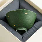Handmade Green Ceramic Teacup with Scalloped Rim – 50ml Traditional Chinese Tea Cup-3