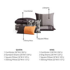Bebejan Linear Luxe 5 Piece Reversible Comforter Set