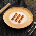 Aurelian Radial 13-Inch Fine Ceramic Flat Plate – Minimalist Sculptural Series-0