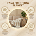 DaDa Bedding Luxury White Roses Fluffy Soft Sherpa Backside Faux Fur Throw Blanket (K11)-3