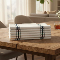 (12 Pack) 100% Spun MJS Polyester 2 PLY Table Cloth Napkins