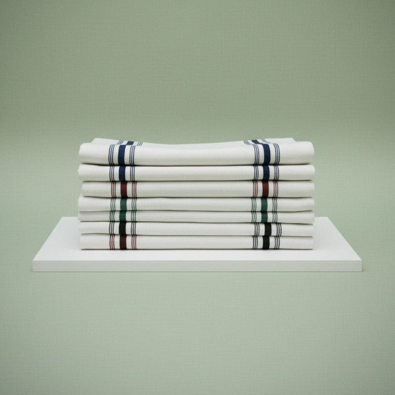 (12 Pack) 100% Spun MJS Polyester 2 PLY Table Cloth Napkins