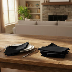 (12 Pack) 100% Spun MJS Polyester 1 PLY Table Napkins
