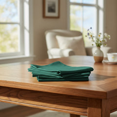 (12 Pack) 100% Spun MJS Polyester 2 PLY Table Cloth Napkins