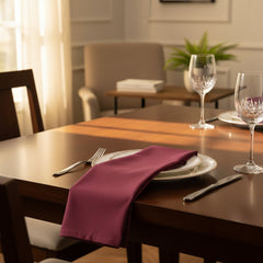 (12 Pack) 100% Spun MJS Polyester 2 PLY Table Cloth Napkins