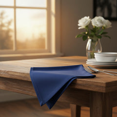 (12 Pack) 100% Spun MJS Polyester 2 PLY Table Cloth Napkins