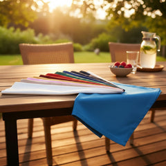(12 Pack) 100% Spun MJS Polyester 2 PLY Table Cloth Napkins