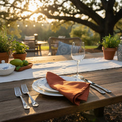 (12 Pack) 100% Spun MJS Polyester 2 PLY Table Cloth Napkins