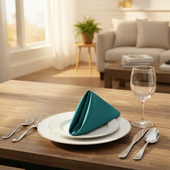 (12 Pack) 100% Spun MJS Polyester 2 PLY Table Cloth Napkins