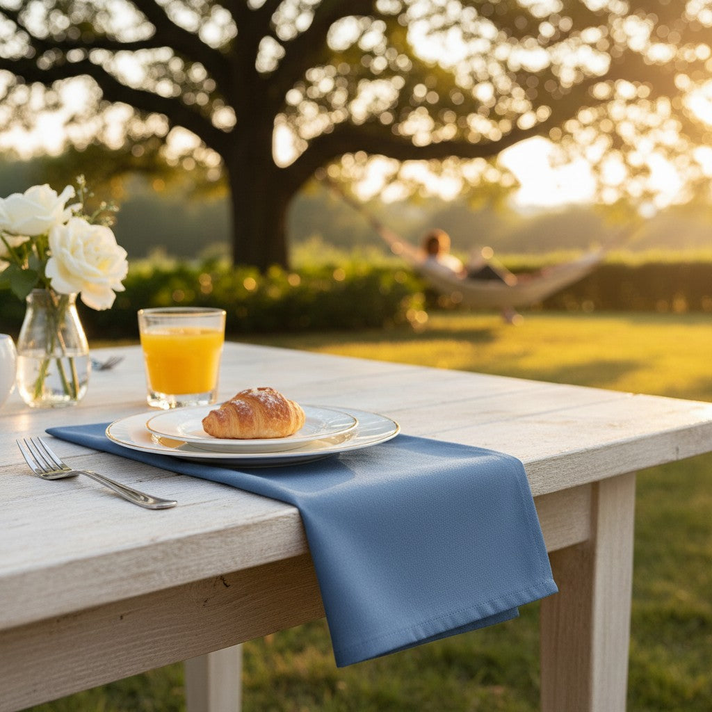 (12 Pack) 100% Spun MJS Polyester 2 PLY Table Cloth Napkins