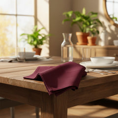 (12 Pack) 100% Spun MJS Polyester 2 PLY Table Cloth Napkins