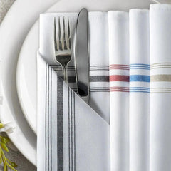 (12 Pack) 100% Spun MJS Polyester 2 PLY Table Cloth Napkins