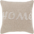 Beige "Home" Knit Throw Pillow - Clearance