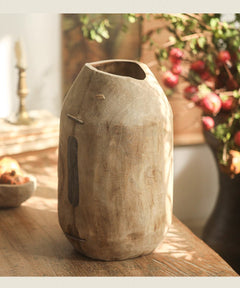 Homestead Solid Wood Décor Vase (Shipping fees may apply)