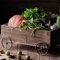 Wooden Wagon Planter Garden Flower Box (Shipping fees may apply)