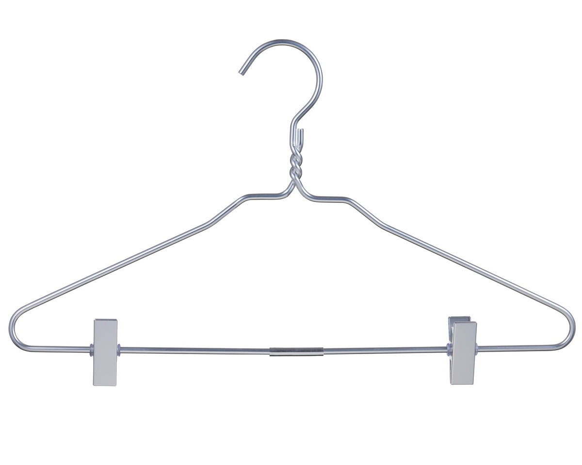 Silver Aluminum Hanger With Clips (5 Pack)-1