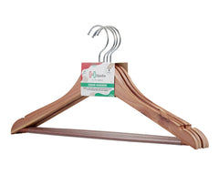 Carton of Cedar Wooden Suit Hanger (Carton Includes 24 Sets of 4 Pcs)