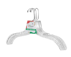 Crystal Plastic Hangers (Carton Includes 24 Sets of 4 Pcs)-0