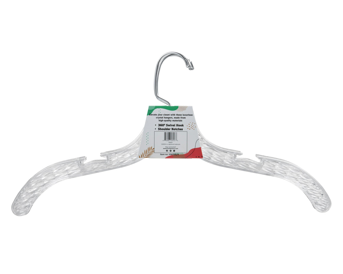 Crystal Plastic Hangers (Carton Includes 24 Sets of 4 Pcs)-2