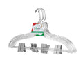 Crystal Plastic Hanger With Clip (Carton Includes 24 Sets of 4 Pcs)