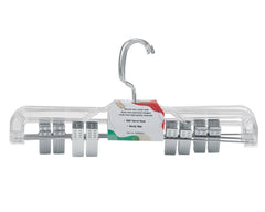 Carton of Plastic Pant Skirt Hangers with Clips (Carton includes 24 sets of 4 Pcs)-2