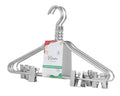 Silver Aluminum Hanger With Clips (5 Pack)-0