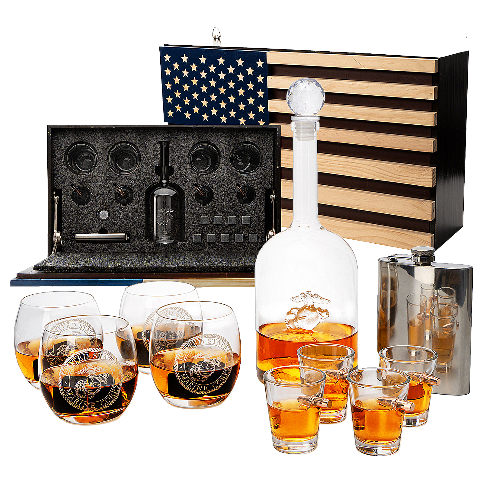 Marine Big Box Wall Decor Murphy with Decanter-0